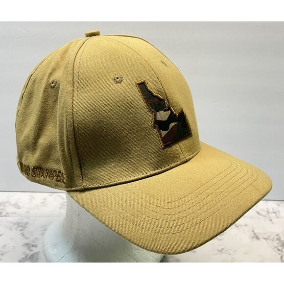 Idaho State Camo Strapback Hat Support Our Troops Baseball Cap Brown stampede - Picture 6 of 9
